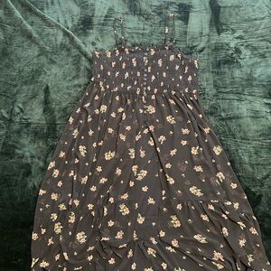 Floral Chiffon Button Up Sleeveless Tunic